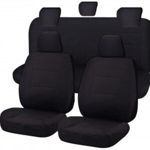 Seat Covers for TOYOTA HILUX 04/2005 - 06/2016 S 4X2 DUAL CAB UTILITY FR BLACK ALL TERRAIN