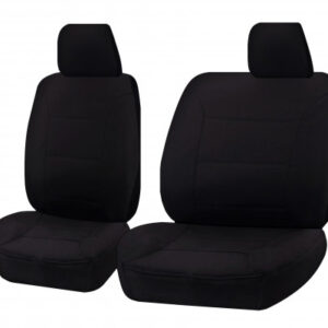 Seat Covers for TOYOTA LANDCRUISER 60.70.80 SERIES HZJ-HDJ-FZJ 1981 - 2010 TROOP CARRIER 4X4 SINGLE CAB CHASSIS FRONT BUCKET + _ BENCH BLACK ALL TERRAIN