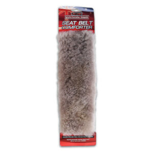 Single Sheepskin Seat Belt Pad 26Cm - Mocha
